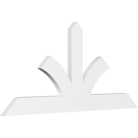 Ekena Millwork Richland Architectural Grade PVC Gable Bracket, 72"W x 33"H x 2"D x 6"F, 11/12 Pitch GBP072X33X0206RIC00